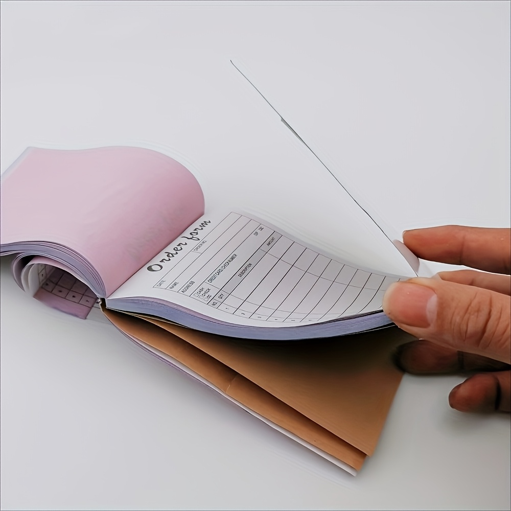 TEMU 1 Practical Carbonless Copy Form, 50 Sets Of 100 Pages, Double-sided White And Copy, 3.91 Inches × 5.5 Inches (10cm × 14cm). Includes Date/order