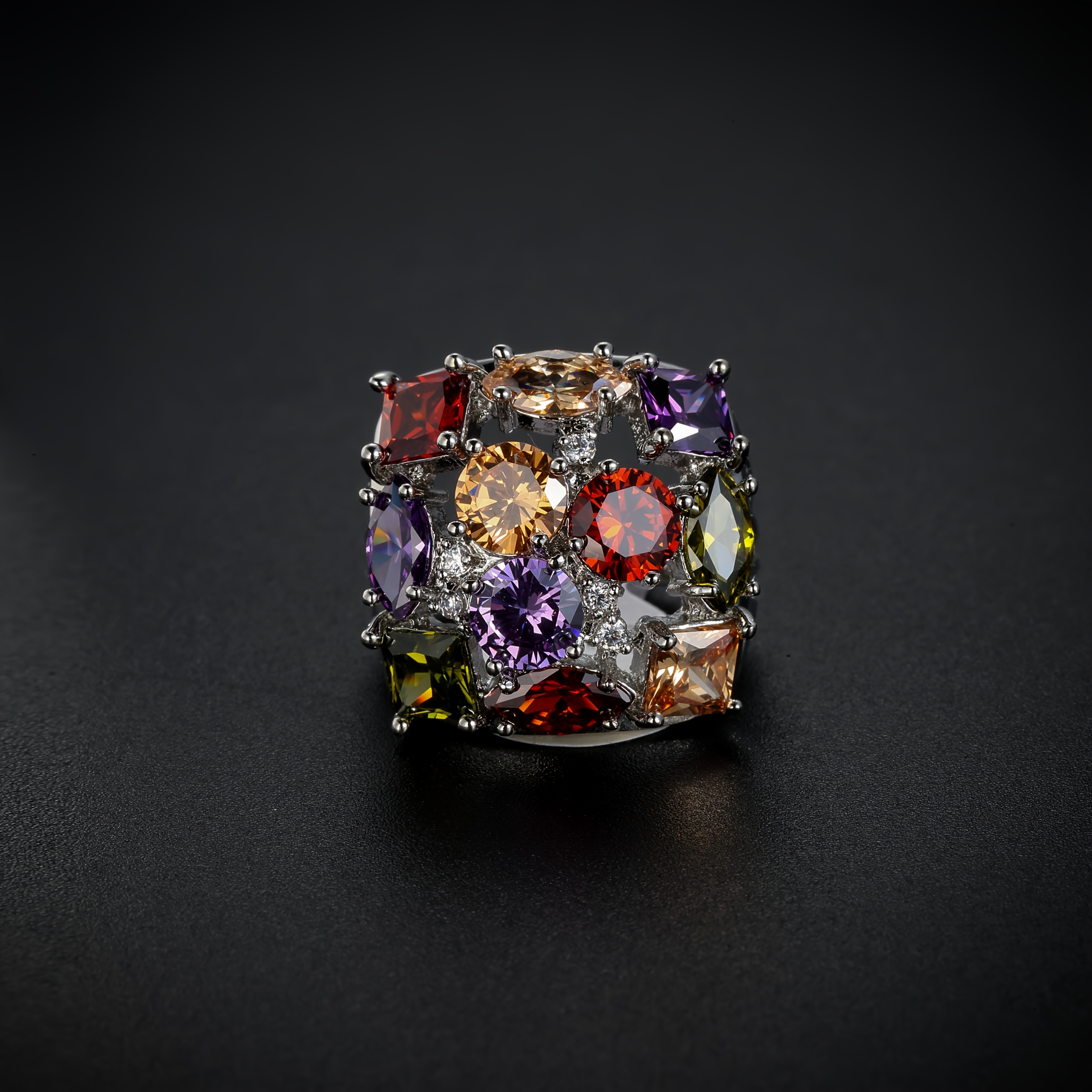 High-End Colored Men's Ring for Christmas & Valentine's