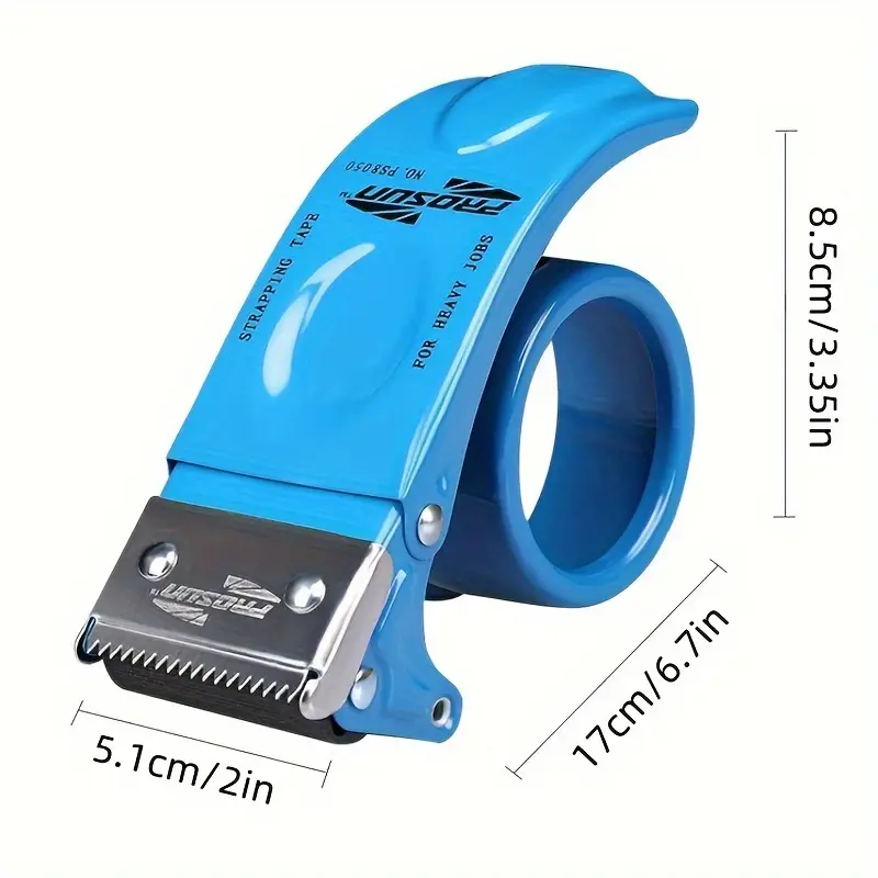 1pc sky blue handheld box sealer adjustable stainless steel cutter 4 5 1cm wide tape compatible durable metal construction suitable for shipping indoor outdoor use Product details 2
