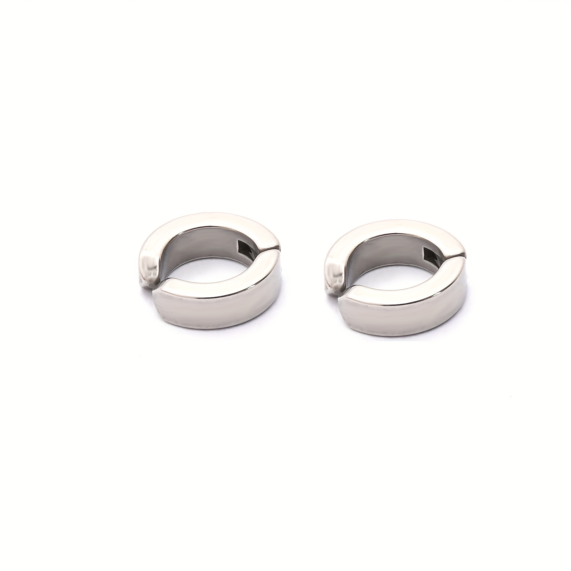 TEMU 2pcs/Boucles d'oreilles pour hommes en acier inoxydable, clip d'oreille trou, boucle d'oreille, ornements d'oreille, bijoux de mode