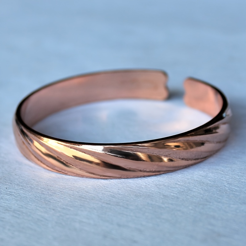 TEMU 1pc Women's Bracelet, Pure Copper With No Coating, Suitable For Daily Wear And Party Gifts, Women's Jewelry Gift, Suitable For Holiday Party