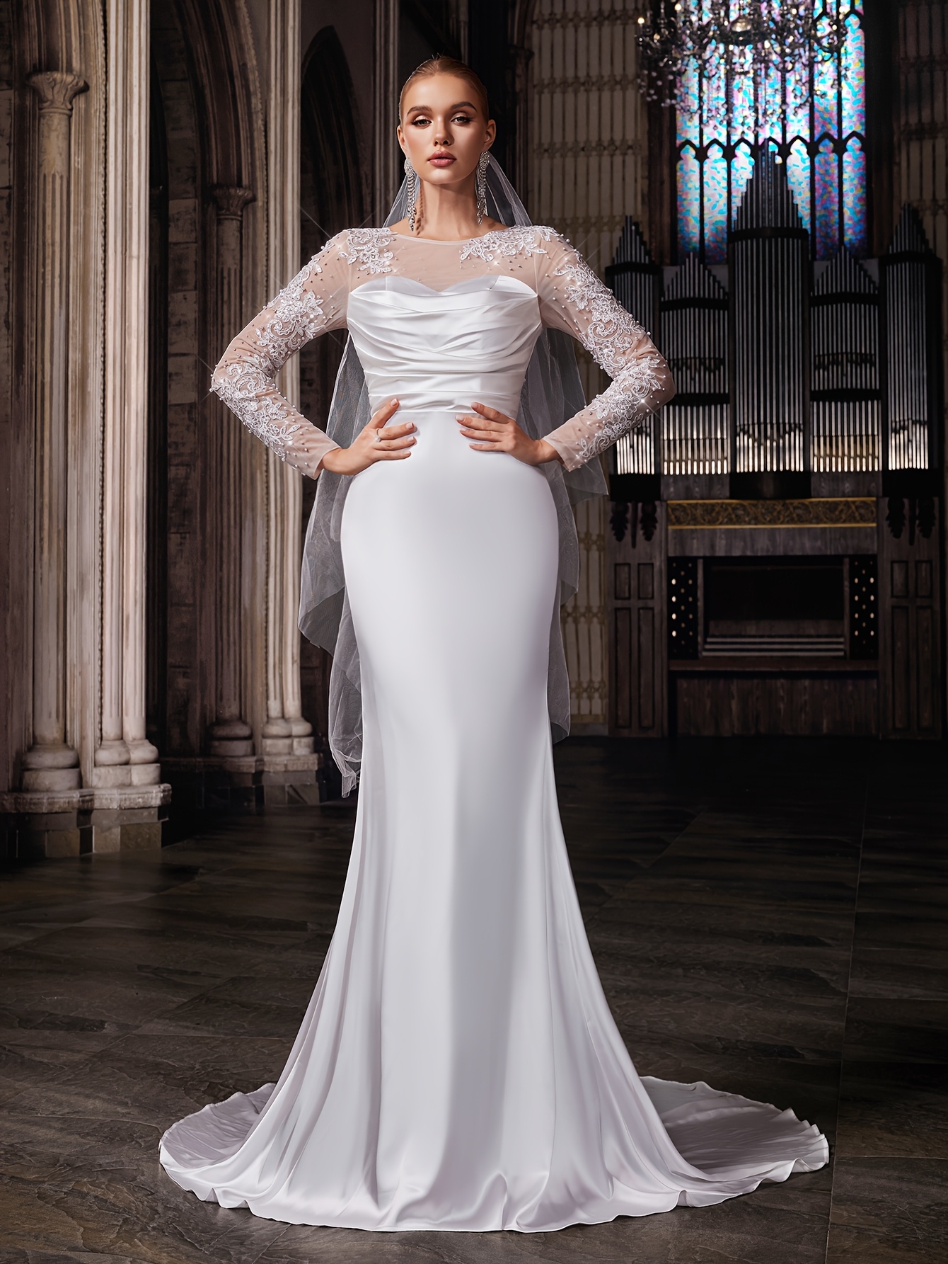 banquet dresses for women Long Formal Dress cd0192 by Ladivine Champagne / 3XLarge