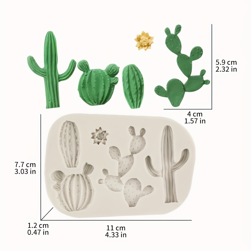 TEMU Moule en Silicone pour Résine Cactus DIY