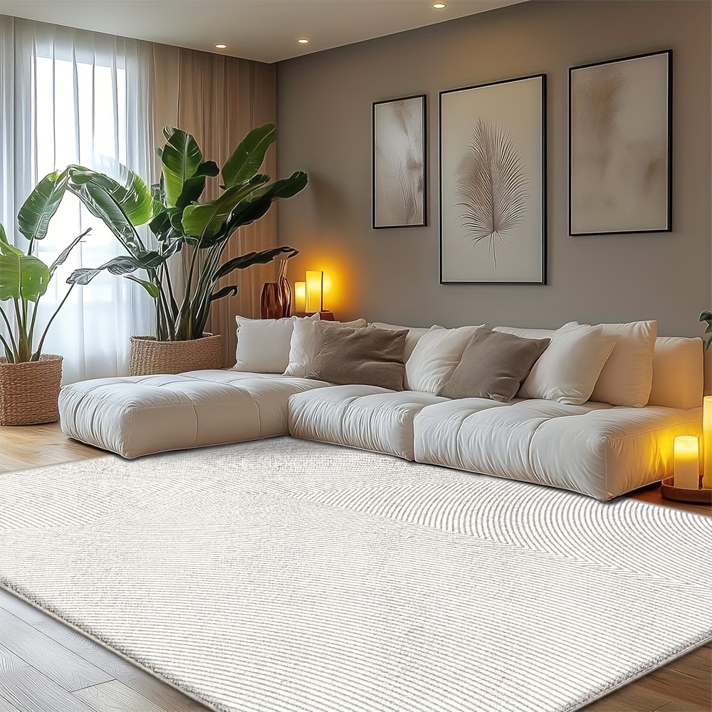 Velvet 850g/m² - Elegant * Sectional Sofa with Beige and Brown Accents, Lightweight, Machine Washable Polyester Fabric, * Living Room, Bedroom, or Entryway Decor, Pet-Friendly Area Mat, Indoor Use Only, Bedroom Decor | * Decor | Velvet Fabric Sofa, Velvet Fabric Sofa