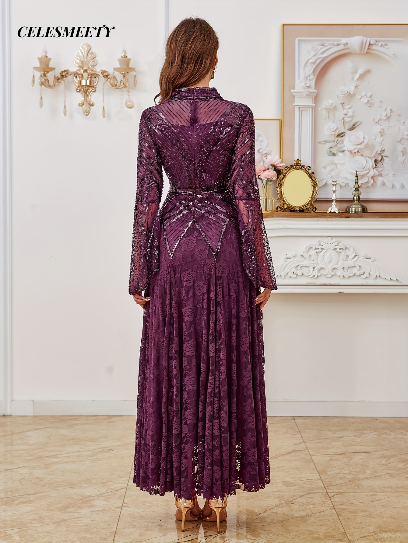 purple dress for christmas V Neck Deep Purple Formal Dresses Womens Christmas Dress Formal Long Purple  Evening Dresses Sexy