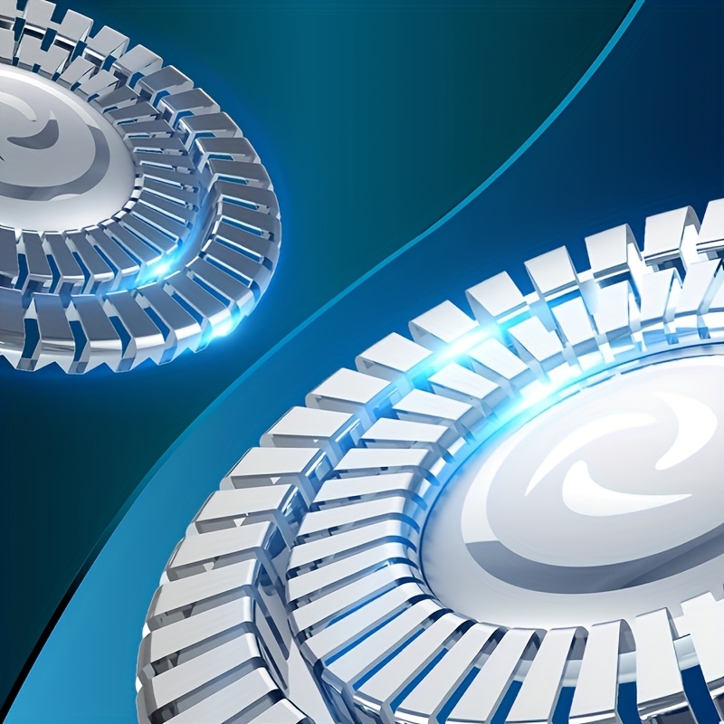 all in one bald mens grooming   in 1 electric shaver trimmer kit with wireless rechargeable rotating blade razor hair clipper nose trimmer brush massager attachment complete bald shave kit Product details 2