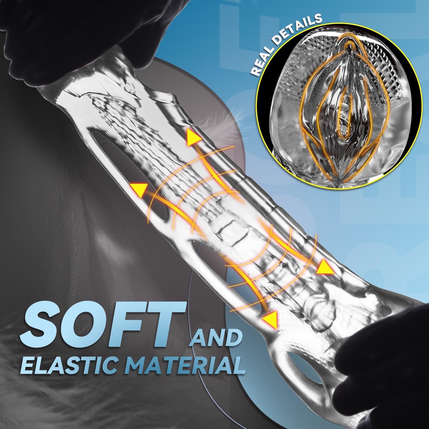 mens intimate trainer high quality tpe pleasure   realistic suction spiral stimulation discreet design details 3