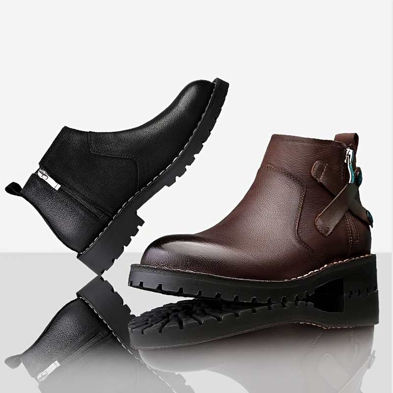 trendy high top boots beck men s side zipper comfy non slip