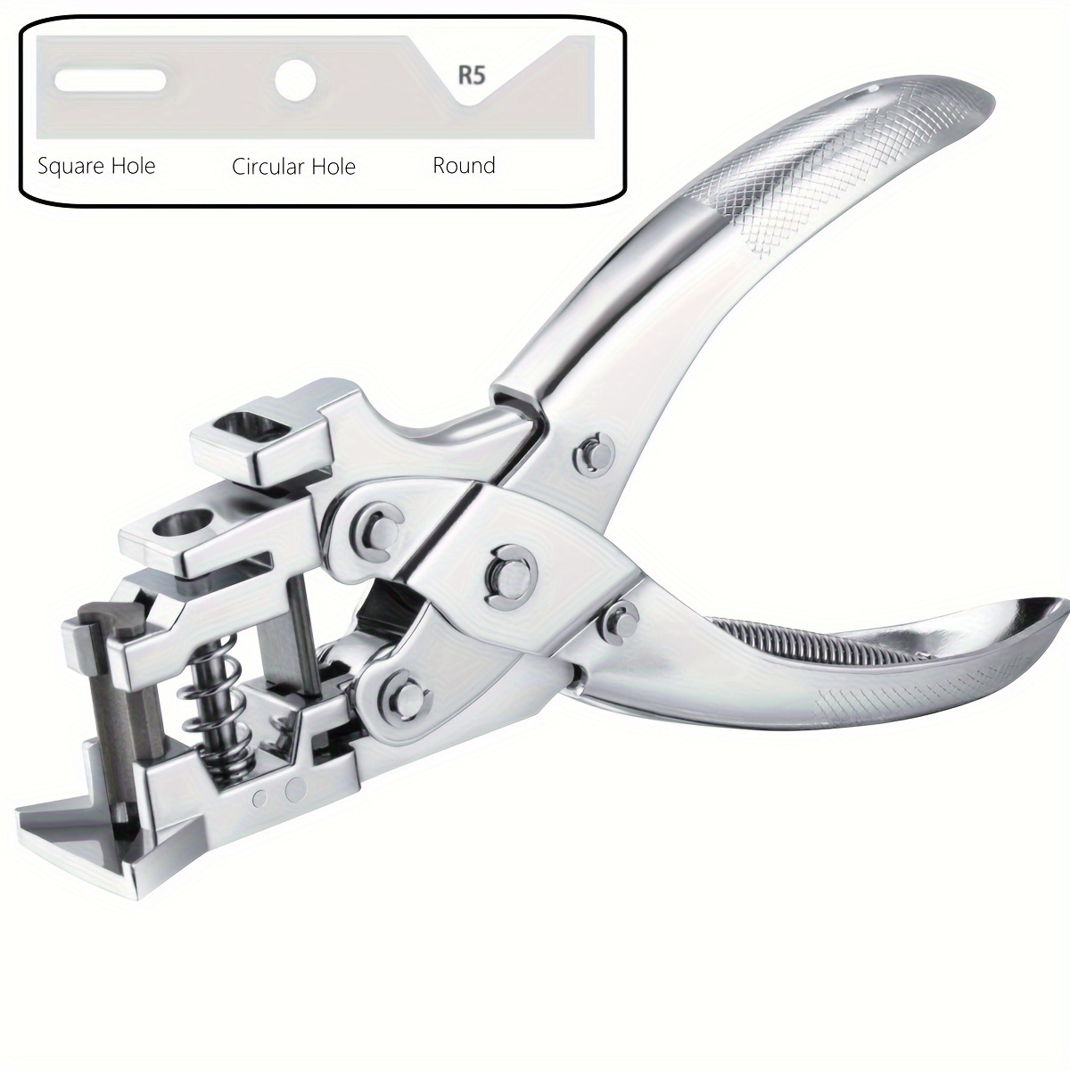 TEMU Manual Pvc Puncher, Elliptical, , And Slot , Durable School Home Use, No , No Battery, No Electronic