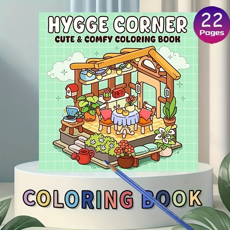 

Corner Coloring Book For Adults - 22 Pages Of And Music For Relaxation And , Paper Material, Ideal For Christmas And Valentine's Day Gifts