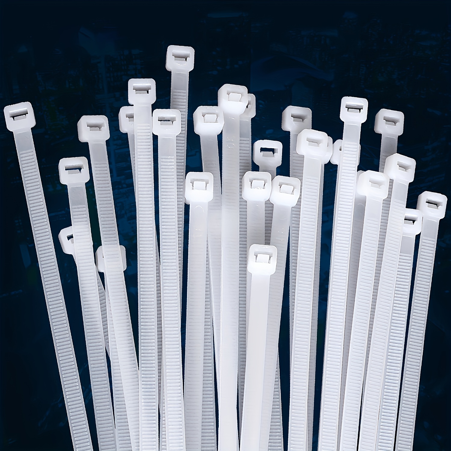 100 stück weiße kabelbinder, hochwertige kunststoffbinder mit maximaler zugfestigkeit von 22,68 kg, selbstsichernde nylon-weißbinder für innen- außenbereich, 4 zoll/6 zoll/8 zoll/10 zoll/12 zoll