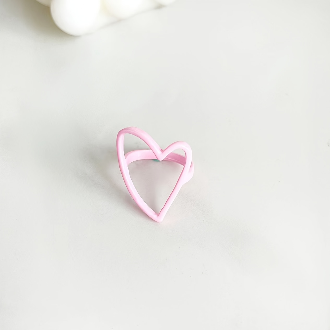 TEMU Ein/Fünf Minimalistischer Süßer Herz Metall Cooler Stil Hochwertiges Muttertag Valentinstag Geschenkring