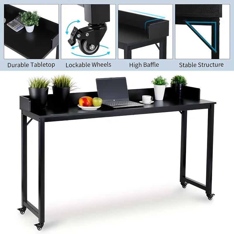 Overbed Computer Desk Over Bed Tables With Wheels,Mobile Height And Length Adjustable Computer Desk Laptop Cart Food Tray Desk Rolling Medical Table Portable Desk With Castor Wheels(Color:wh