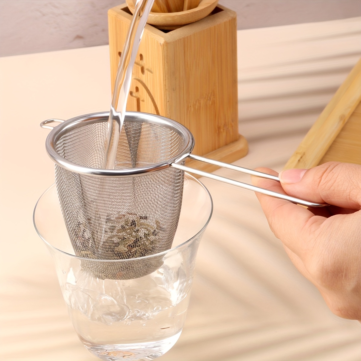 Yarnow 8 Stück Edelstahl-Teefilter – Siebeinsatz Für Teekannen, 7,6x7,6x5 Cm