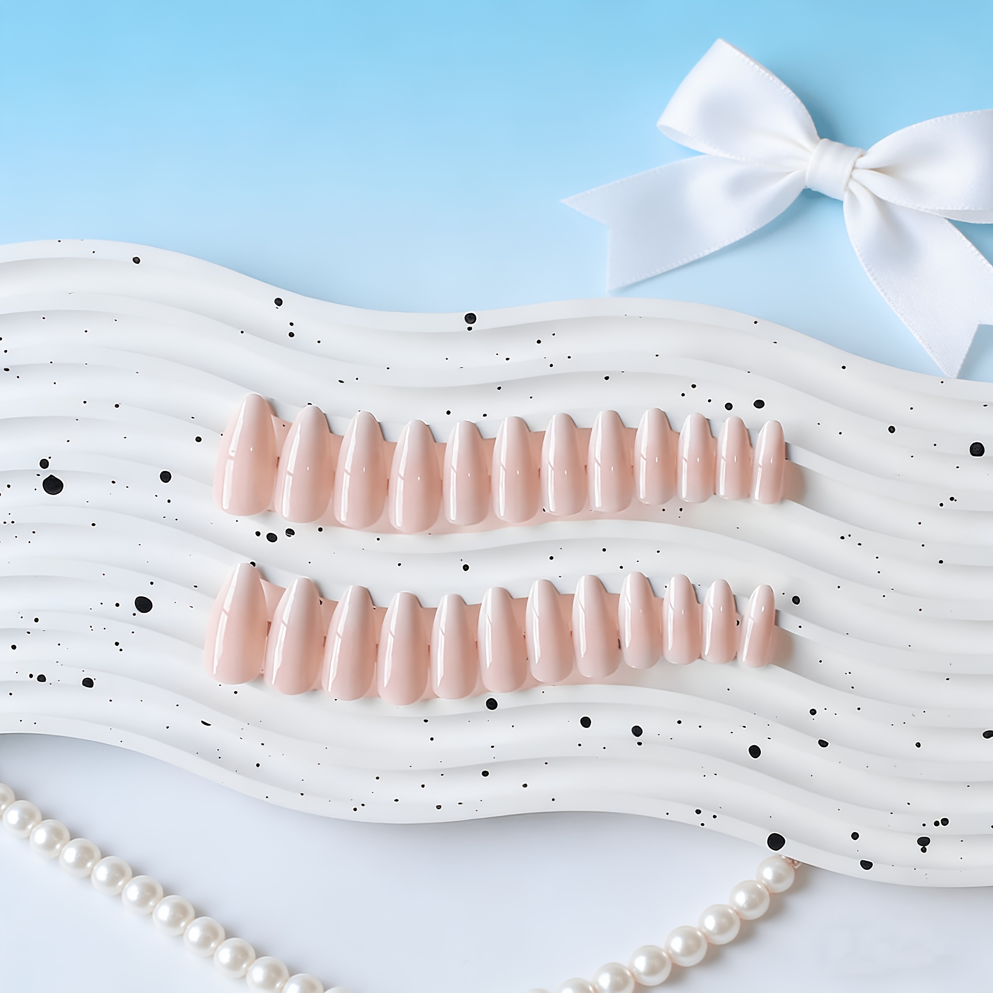 Nude Almond Medium Lmond Shaped Press On Nails | 24pcs Acrylic Full Cover Reusable Stick On Nails For Women