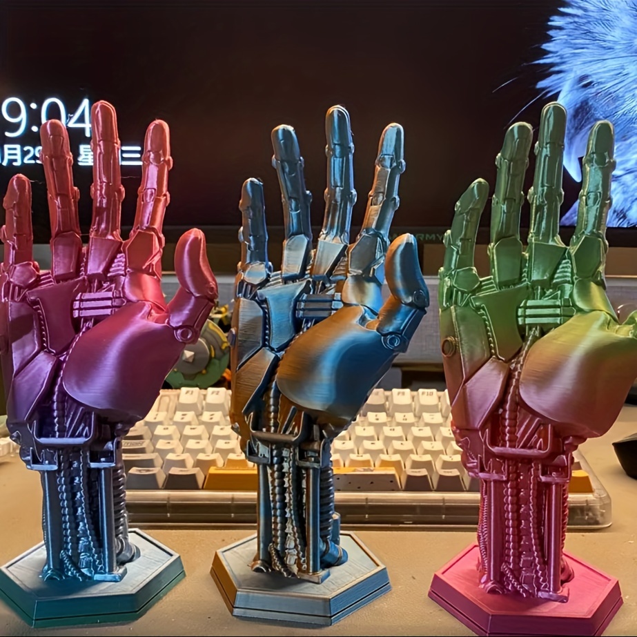 

Cyberpunk 3d Printed Game Controller Stand - Multifunctional Desktop Organizer For Gaming Controllers & Phones | Mechanical Style Decor | Ideal For