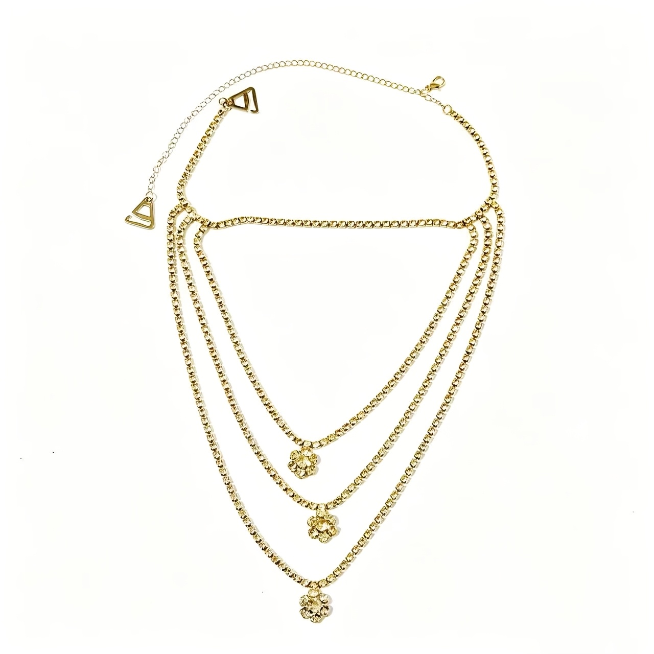 Elegant Multi-Layer Floral Shoulder Chain, Bridal Accessory