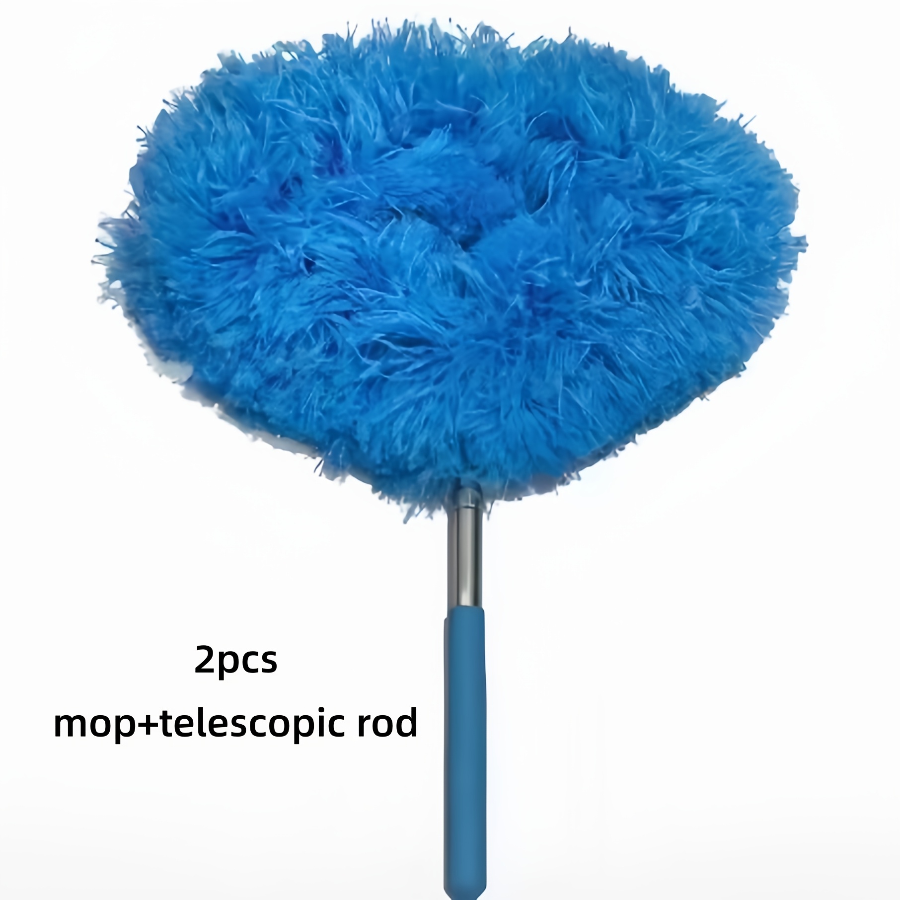 TEMU Spazzola per la pulizia con telescopico, raccoglitore di per ventilatori a soffitto, testina rimovibile facile pulizia - Adatta per la casa e il