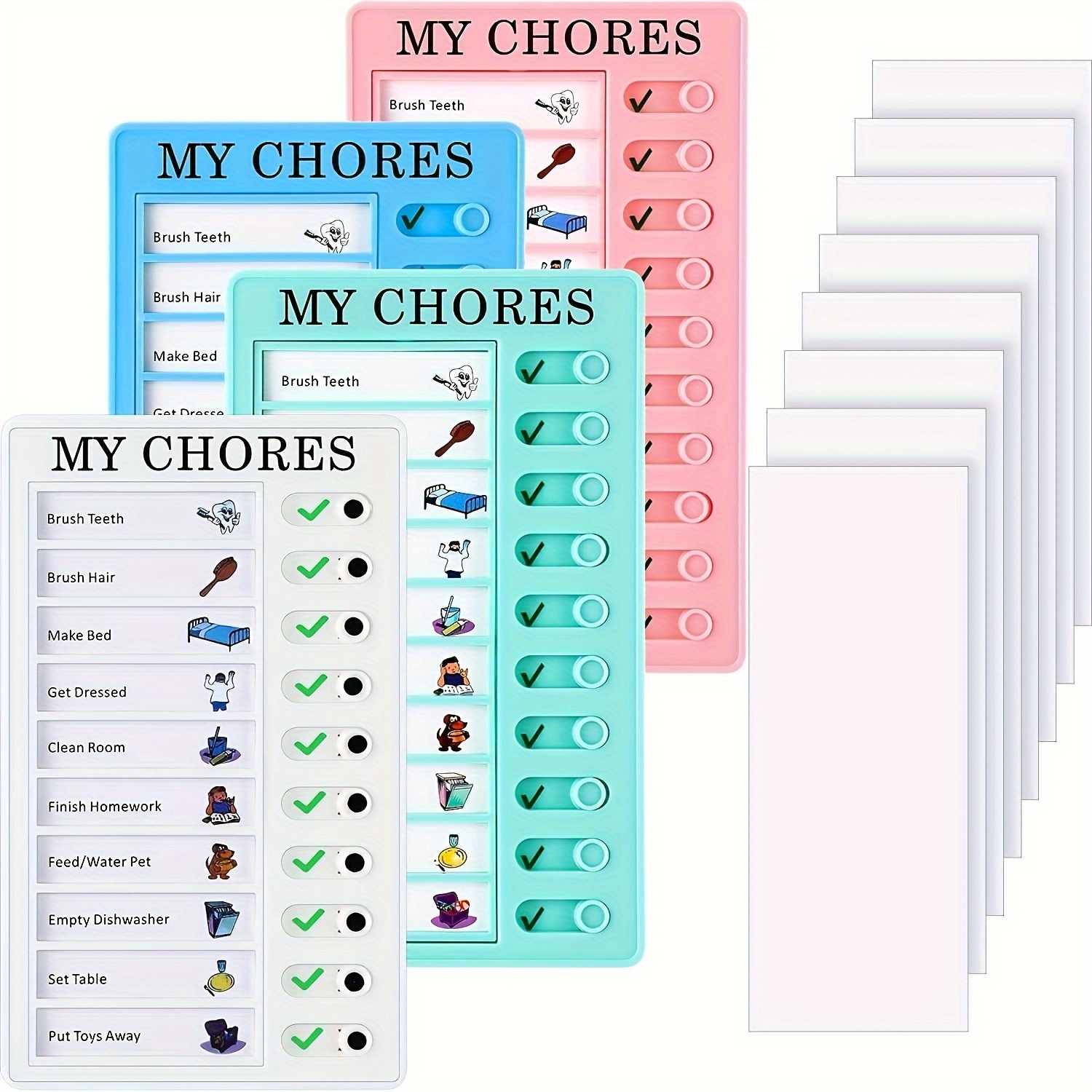 Chore Chart Boards Multiple Purposes Portable Memo Plastic - Temu