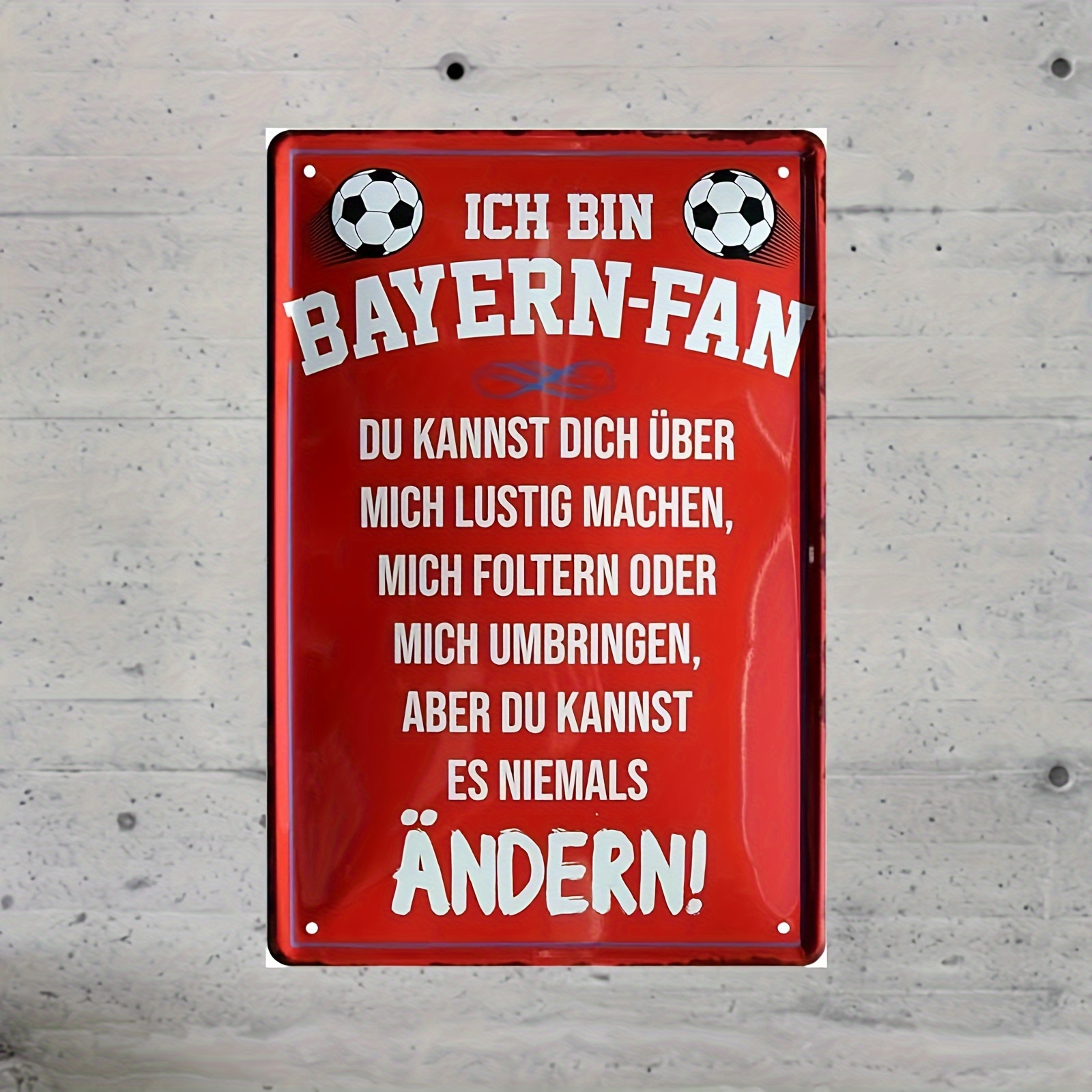 

Bayern Fan Metal Tin - Plaque, For , , Or ' - , 8x12