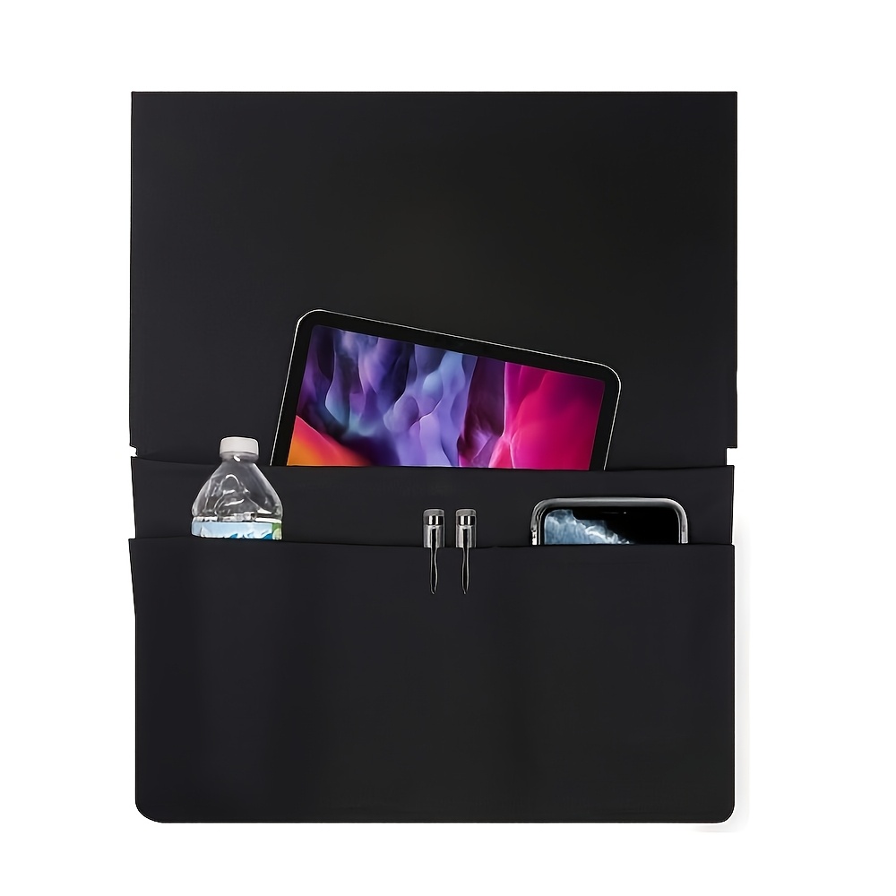 TEMU Multi-functional Travel Airplane Seat Back Organizer, Airplane Tray Table Cover, Airline Seat Hanging Pouch For Phone And Cup Storage, 4 Storage