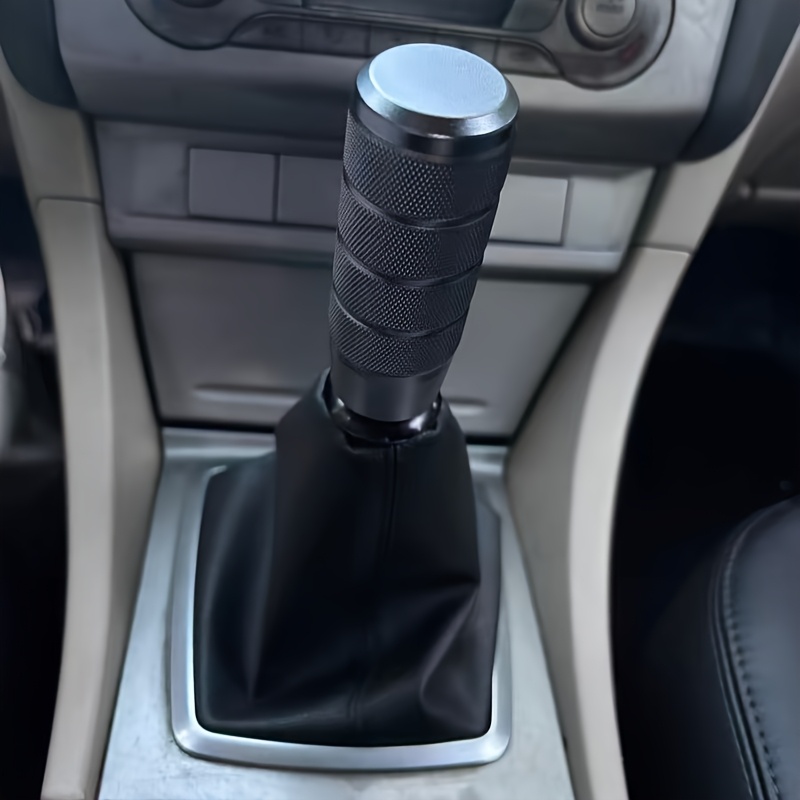 TEMU Car Gear Shift Knob Modified Manual Automatic Universal Aluminum Alloy Texture Gear Knob, Jdm Gear Shift Extension Rod 9 Cm Aluminum Car Gear