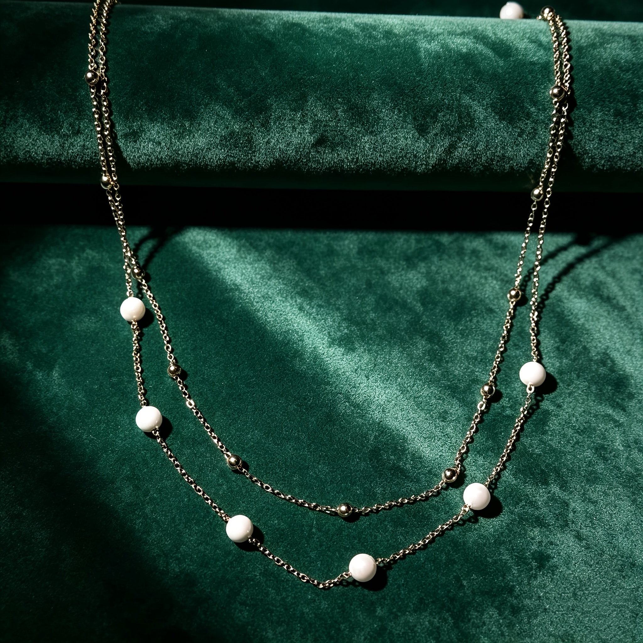 Women's Elegant Double-Layer Chain Bracelet and Necklace Set, Gift