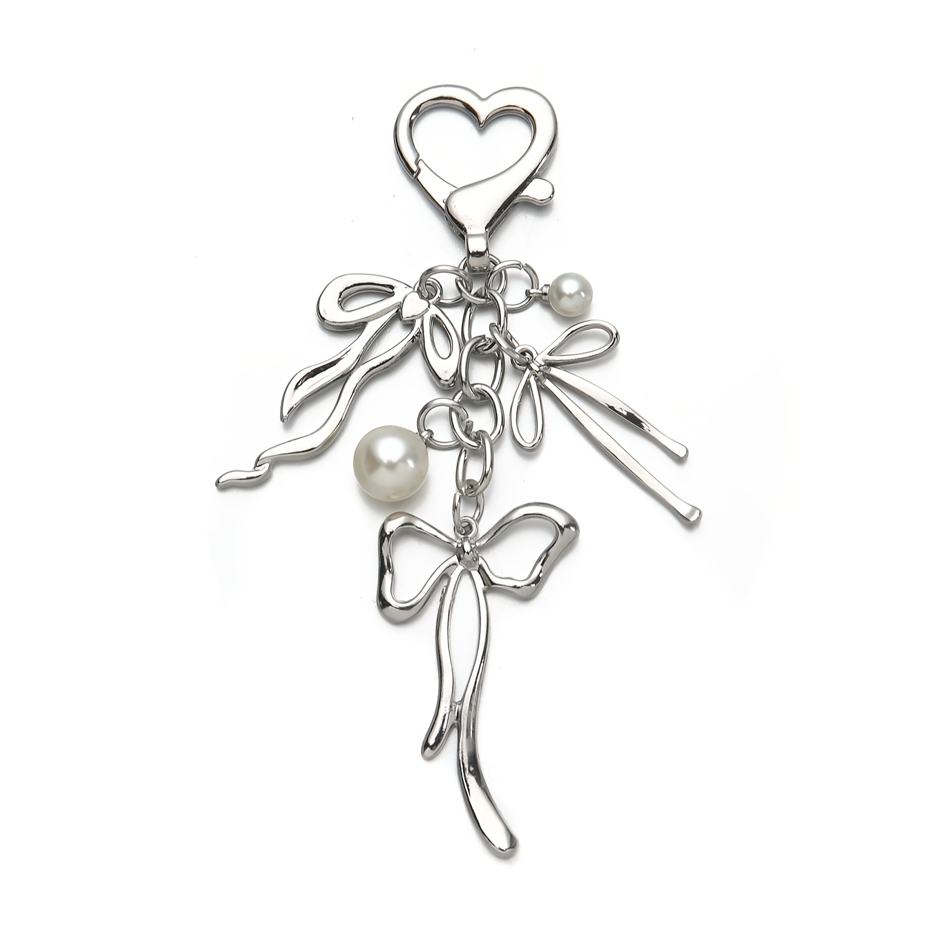 Exquisite Bow Pearl Keychain High-end Bag Pendant Versatile Small Pendant