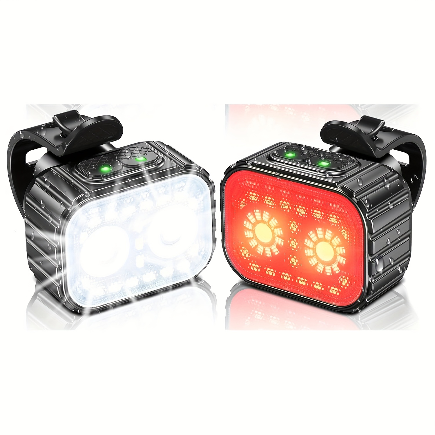 TEMU Bicycle Lights Front And Rear Bicycle Led Lights Flashlight Rechargeable Bicycle Lights Bicycle Road Bike Lights Bicycle Accessories Bicycle