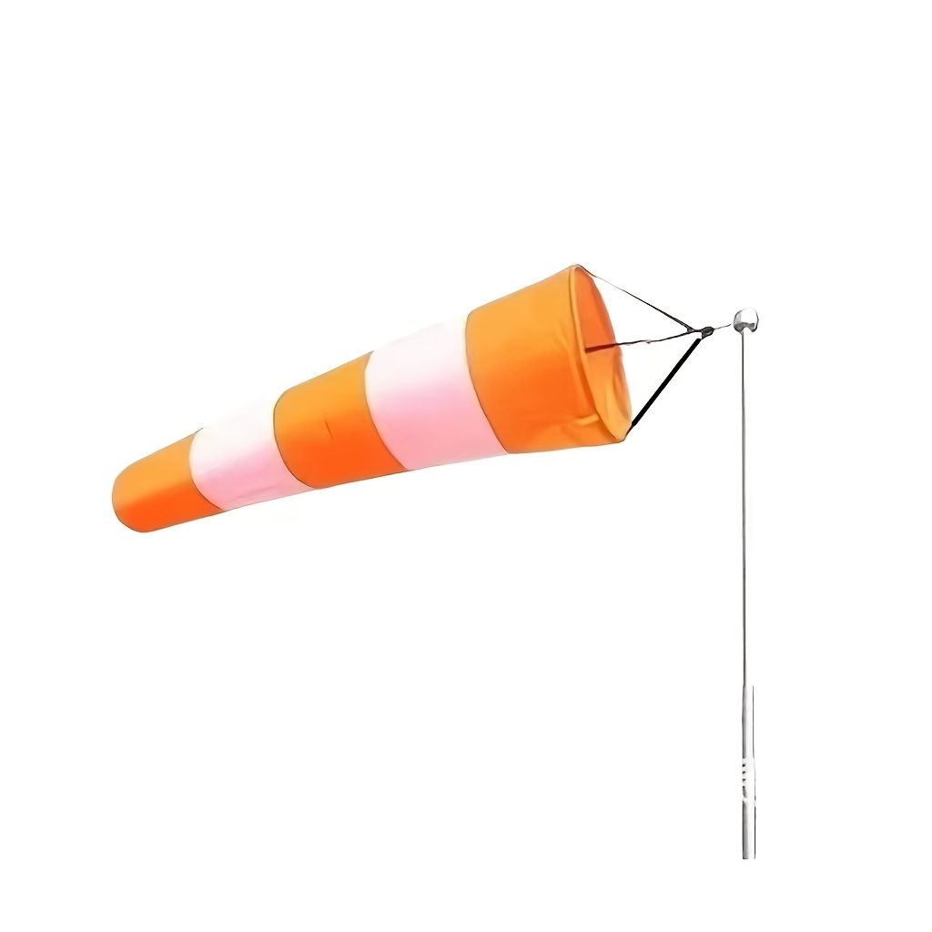 heavy duty 23 6 inch outdoor wind indicator suitable for     parks red   striped durable polyester weathervane with galvanized hook wind   for   tower applications