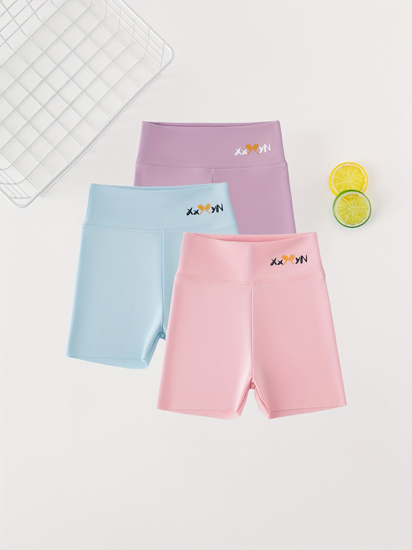 Walmart Girls White Dance Shorts Girls Bike Shorts 8-Pack Cotton