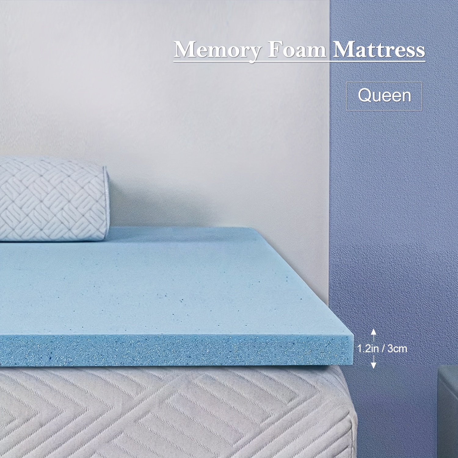 Cool gel memory foam deals mattress topper queen