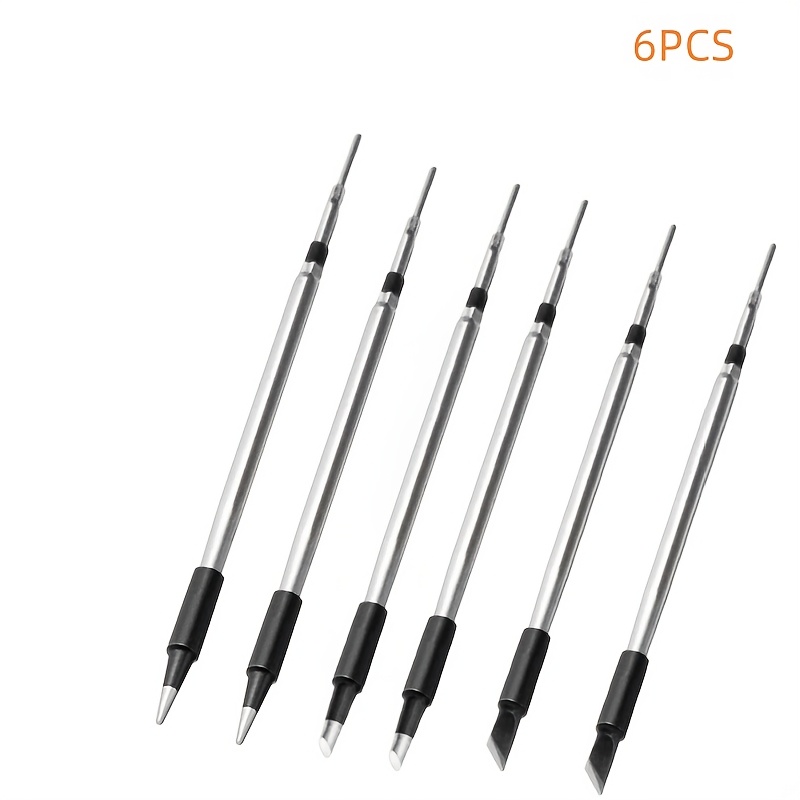 E-shop Set mit 6 Ersatzspitzen (B/C/K) für eine USB-betriebene, tragbare elektrische Lötdose, geeignet für 5V-Anwendungen wie Elektronikreparatur,