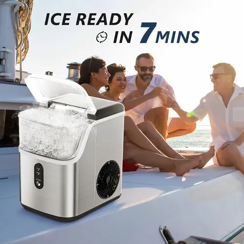 35 pound ice machine and 26 pound bullet ice machine compact portable self cleaning ice maker with ice scoop basket camping outdoor party kitchen black