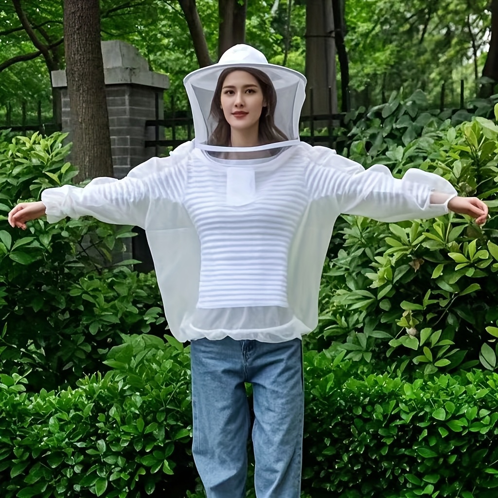 Image of 1pc Light White Jacket - Unisex Breathable Polyester Fiber, With Cap, Suitable For Outdoor Camping, Fishing, Running And Mountaineering/outdoor Sports