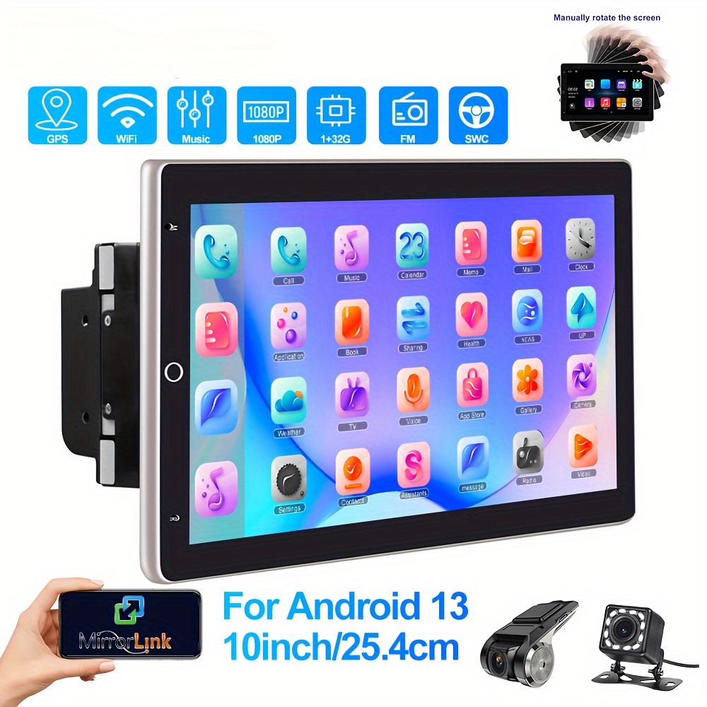 

Universal Double Din Car - 10 Hd Car Gps Navigation, Connection, + Dvr