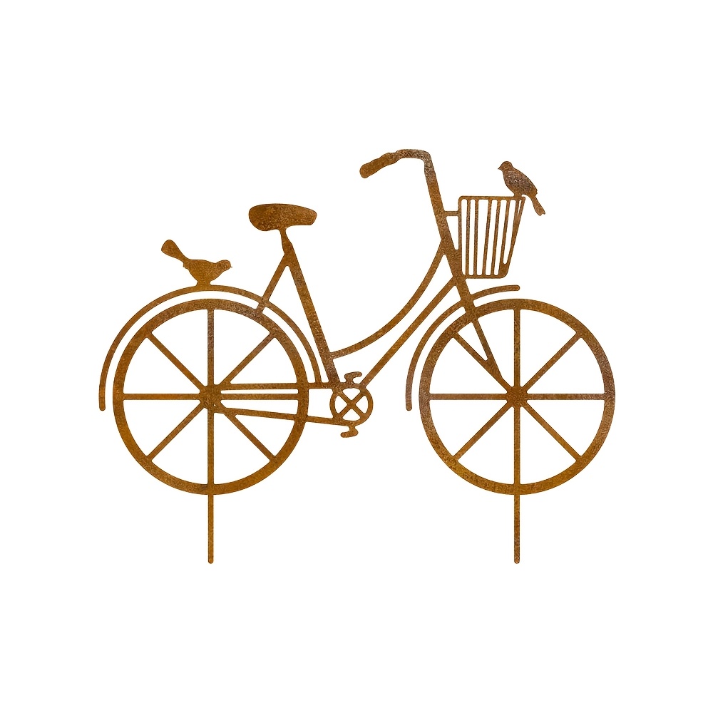 E-shop 【2D Flat】 [2D Flat] [] . Vintage Metall Fahrrad Gartendeko, Dekofahrrad, Rost Fahrrad Corten Gartendeko, Gartengeschenk, Rustikales