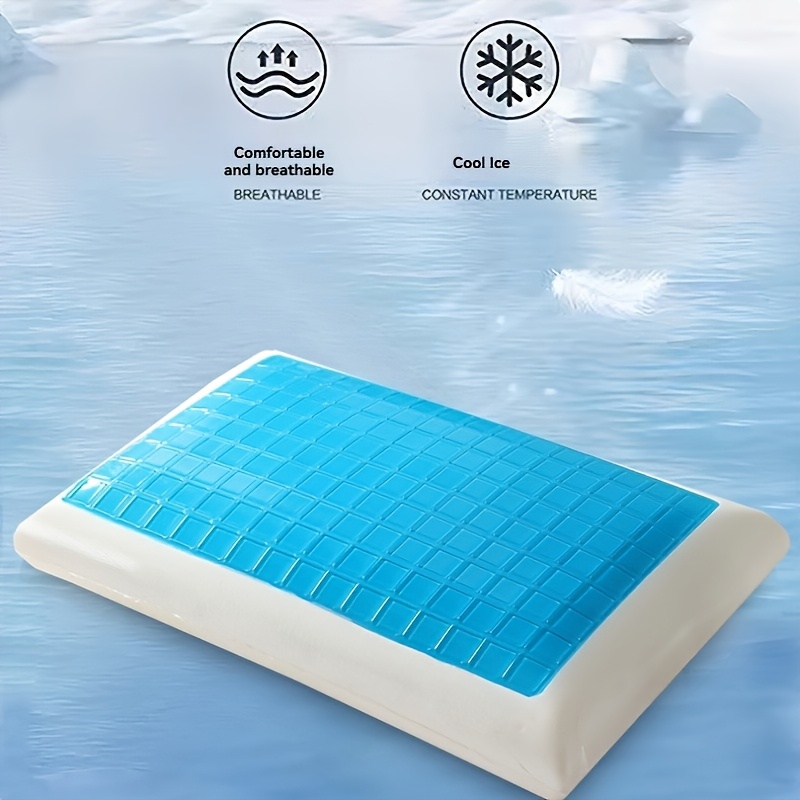 TEMU 1pc Gel Cooling Pillow For Sleeping, Cooling Memory Pillow Suitable For Side Sleeping, Back Sleeping, And Stomach Sleeping, Gel Layer Provides