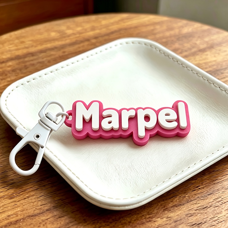 TEMU [customized] 1pc Custom Personalized Name Letter Keychain Multipurpose Keyring Luggage Gym Bag Backpack Tag Tumbler Water Bottle Lunch Bag