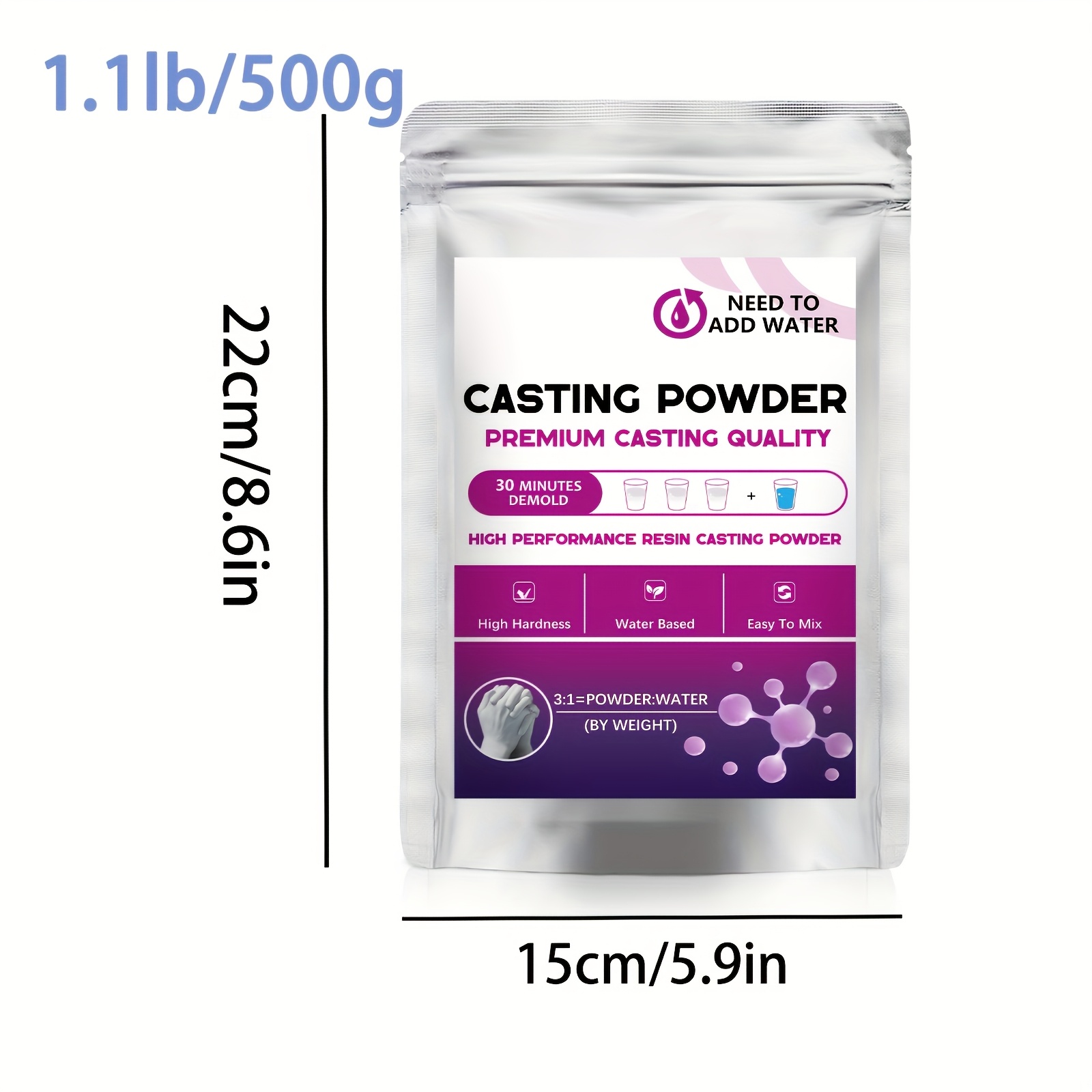 Image of Plaster Casting Powder, Diy Casting Molds Supplies- High-strength, Bubble-free, Plaster For Jewelry Casting & Diy Crafts - High-quality, No-toxic, Art Molding Compound.