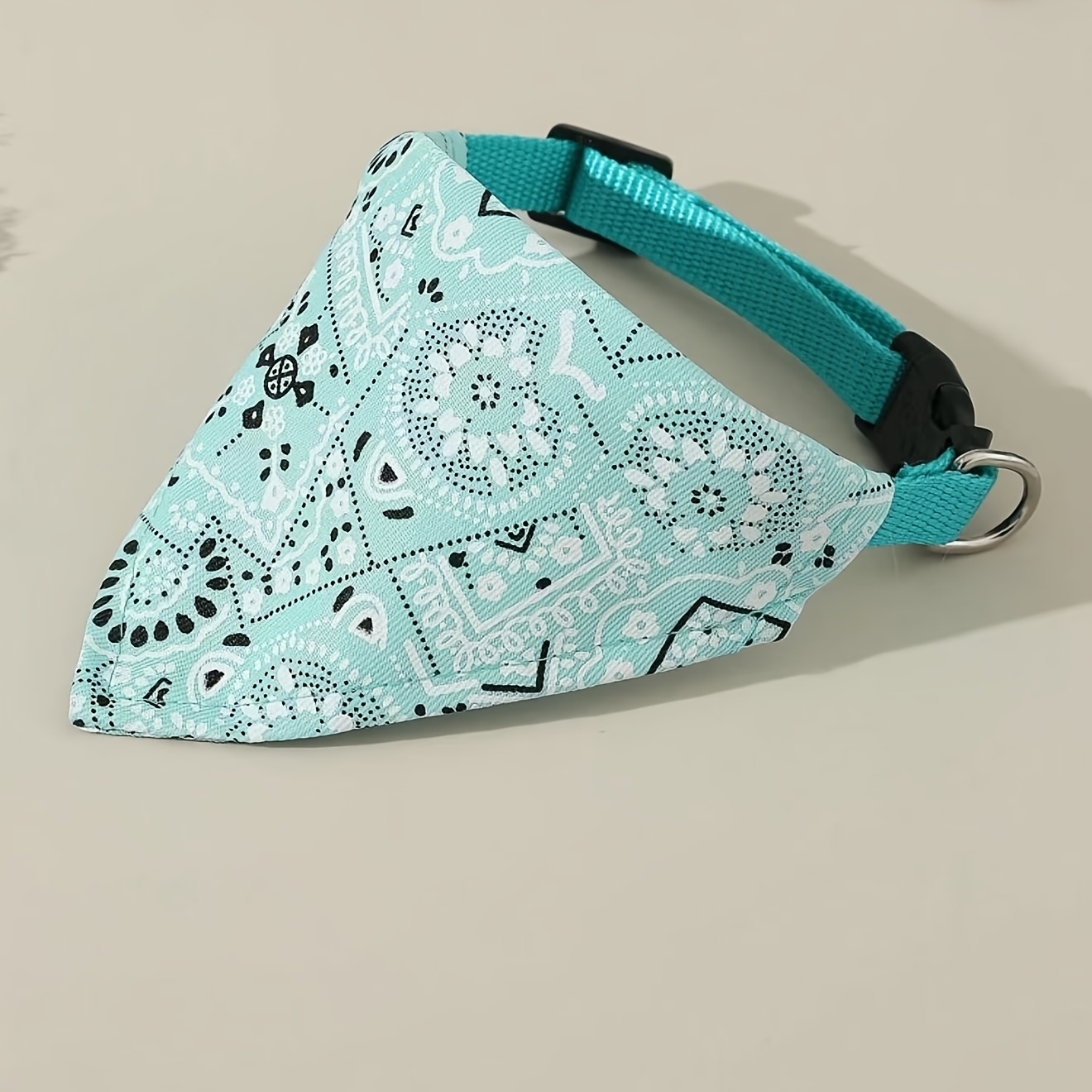 1pc fashionable printed dog bandana adjustable dog collar pet drool bib suitable for small dogs Product details 5