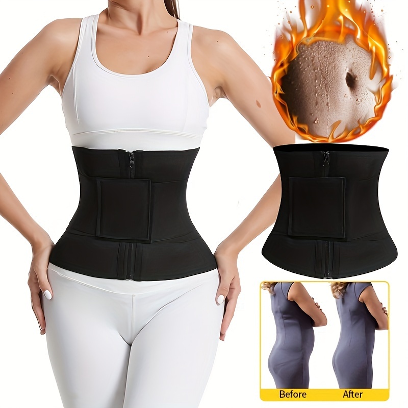 Adjustable Slimming Waist Trainer - Sweat Sauna Body Shaper for Tummy  Control and Belly Fat Reduction