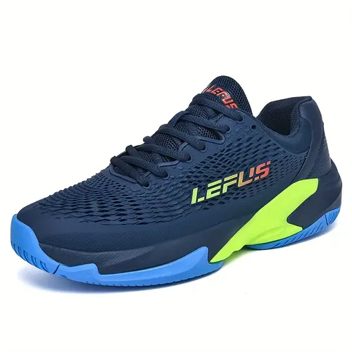 mens lightweight anti skid court shoes shock absorbing breathable mesh athletic sneakers with eva rubber sole for pickleball badminton tennis training casual wear tennis shoes men