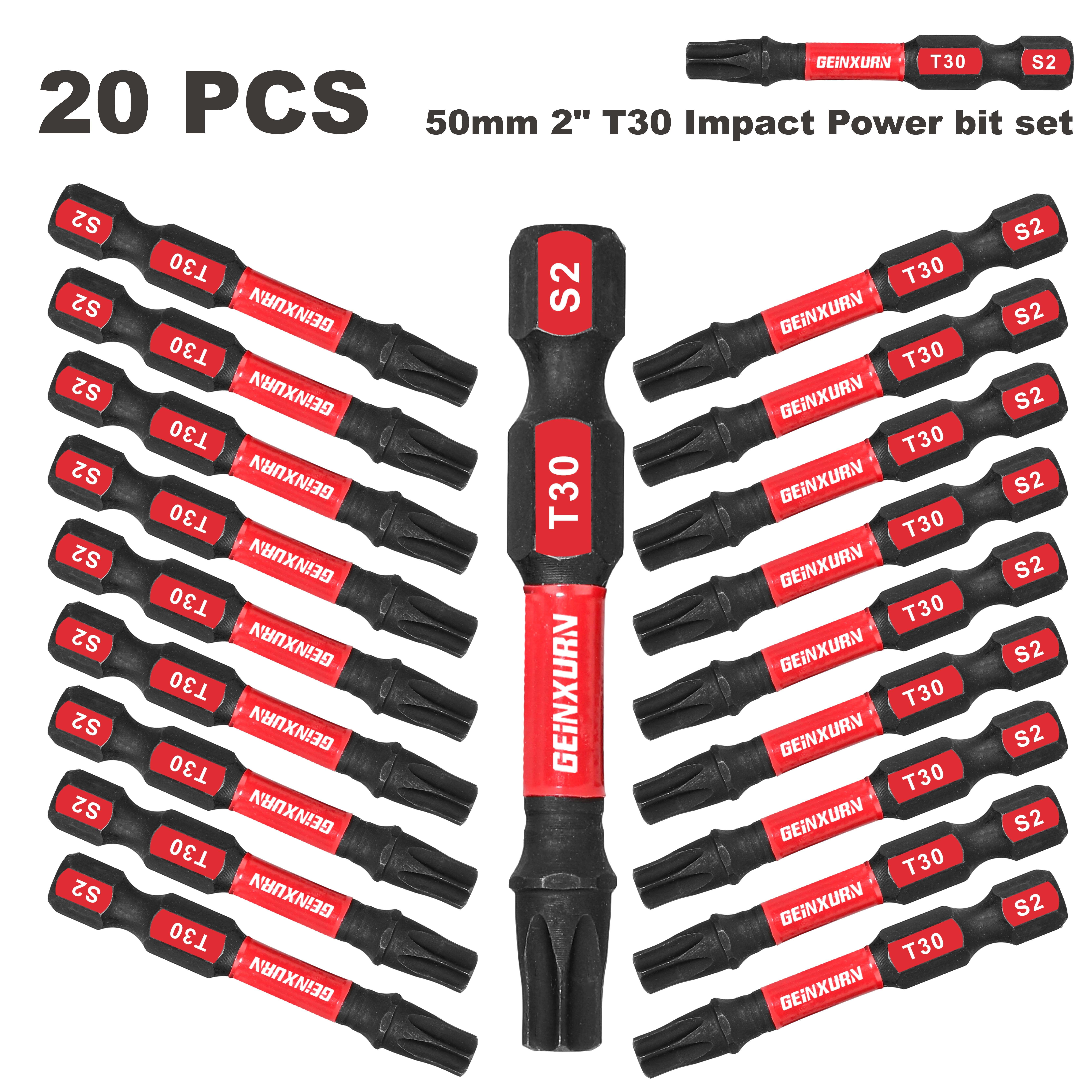 50mm 2" T30 Impact Power Bit, With 75mm Impact Bit Holder