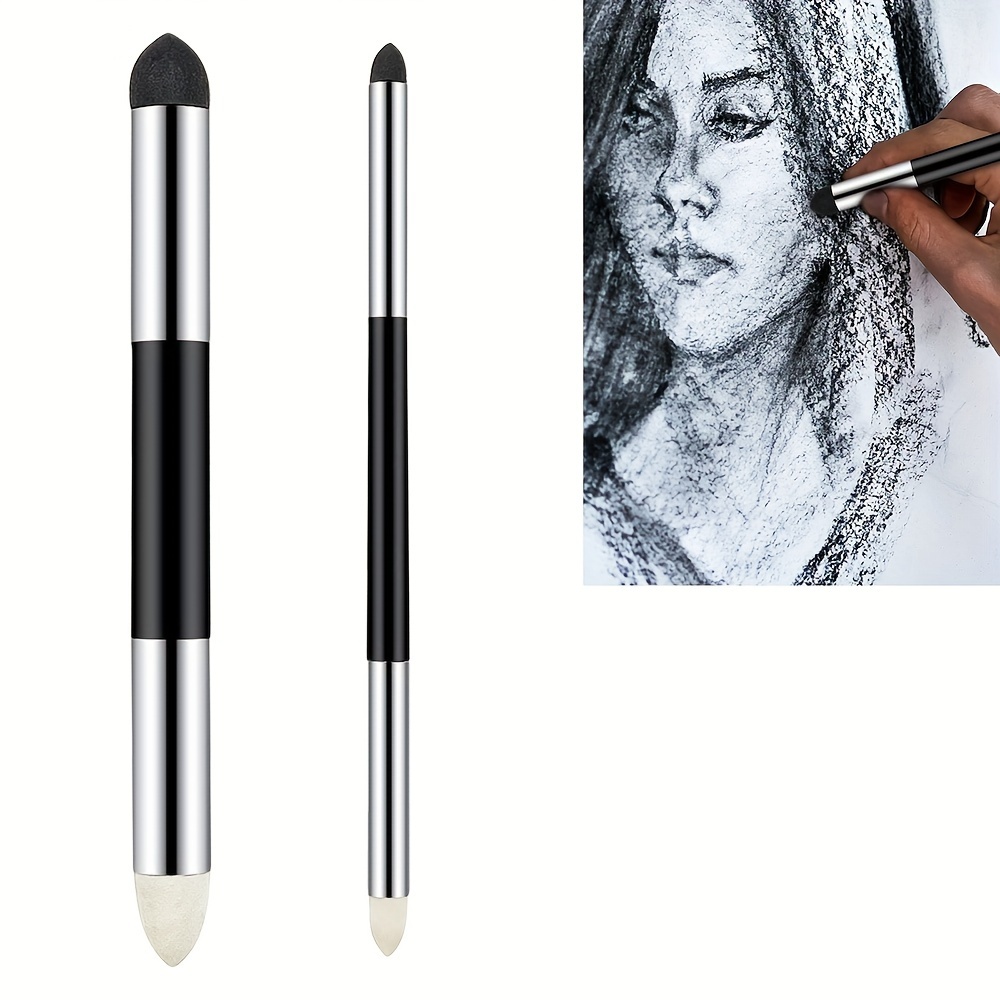 

Stylos éponge de mélange pour dessin professionnel - 2pcs Éponges d'art réutilisables et lavables à double tête pour artistes et étudiants