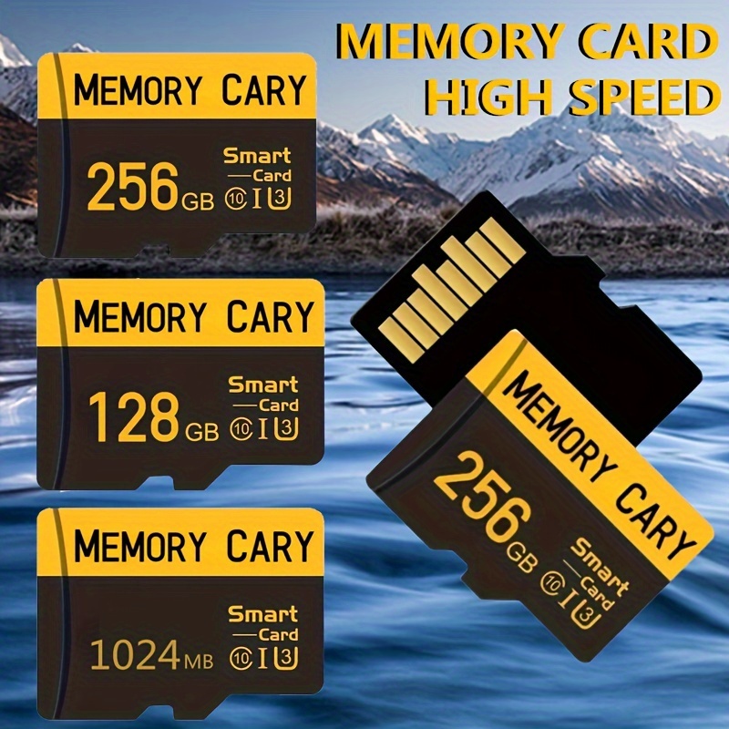 

High Speed Card 256gb/128gb/1gb - 2024 Memory Card With Adapter, Water-resistant, Shockproof, Temperature Proof Tf Card For Smartphones, Cameras, Tablets - Fast Transfer Speeds