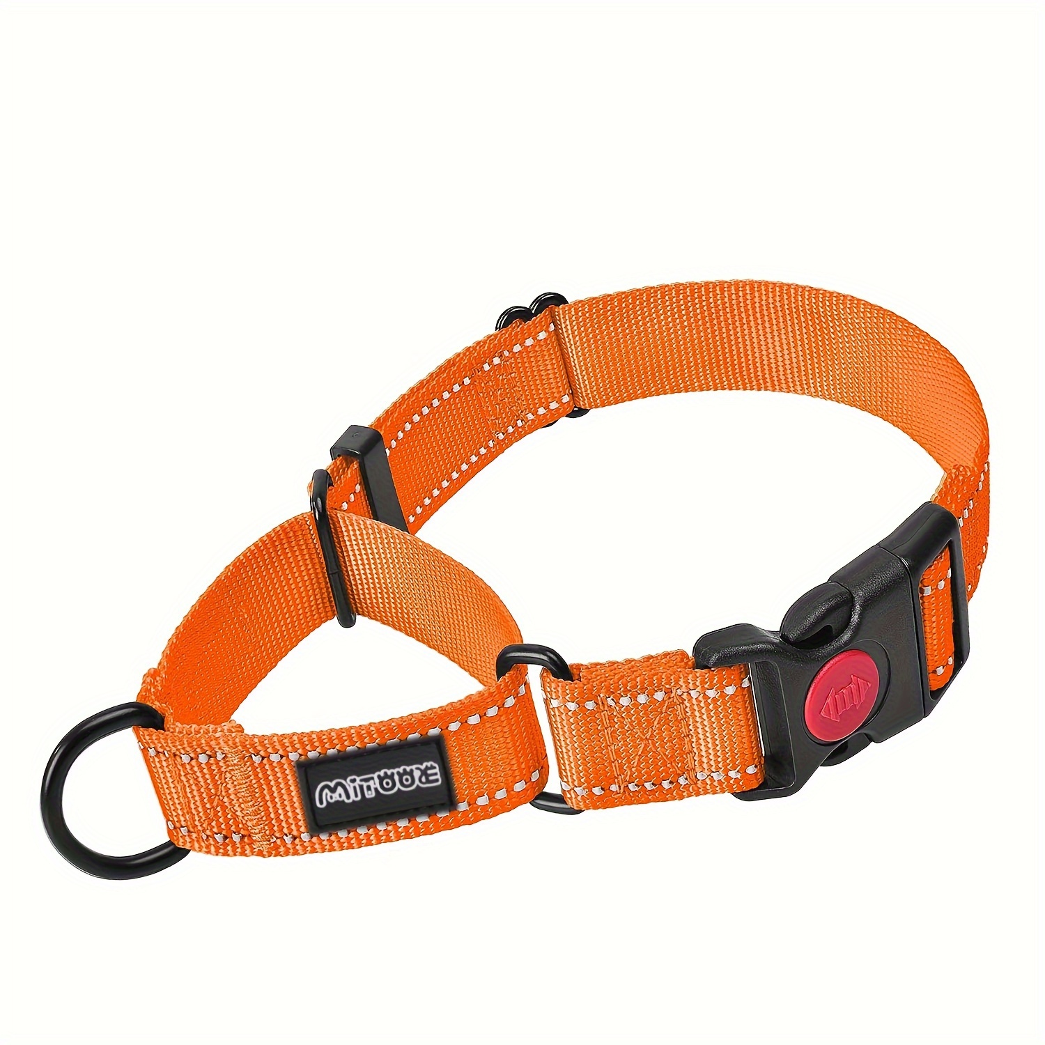 TEMU 1 stuk Hondenhalsband, Reflecterende Nylon Hondenhalsband met Snelsluitende Gesp, Verstelbare Trainingshalsband zonder Slip