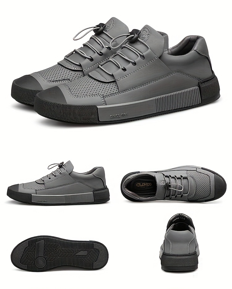 CLOHOO Brand Men'S Shoes with Rubber Soles, Stylish Sports Casual Shoes, Street-Style Skate Shoes, Popular New Breathable Soft-Soled Comfortable Men'S Shoes, Youth British Style Men'S Footwear