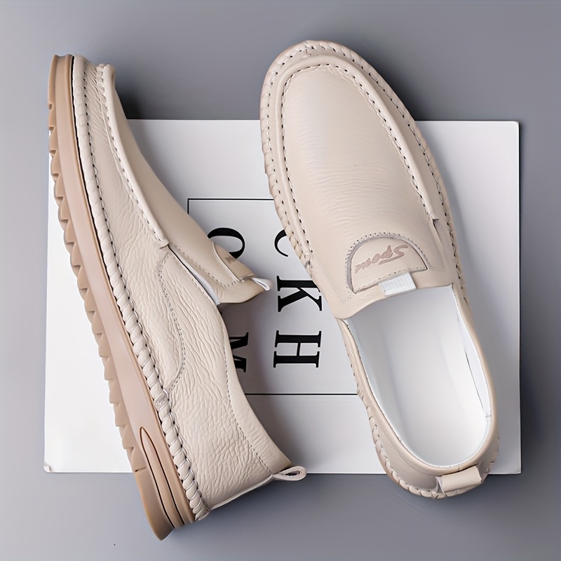 Men'S Summer Business Casual Shoes with Soft Soles, Soft Oxford Shoes, Comfortable Slip-On Walking Shoes for Outdoor Use.