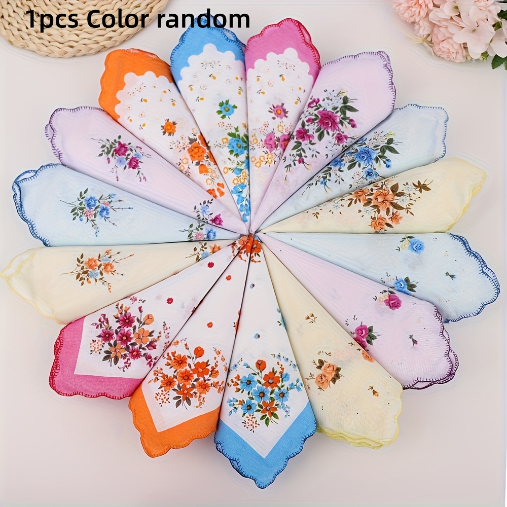 TEMU Color Random Women's Handkerchief, Square Scarf That Absorbs Sweat